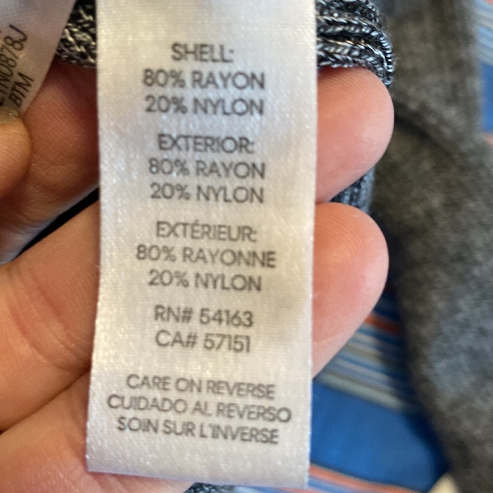 CALVIN KLEIN Gray Ribbed Mock Neck Sweater Sz M - Picture 9 of 10